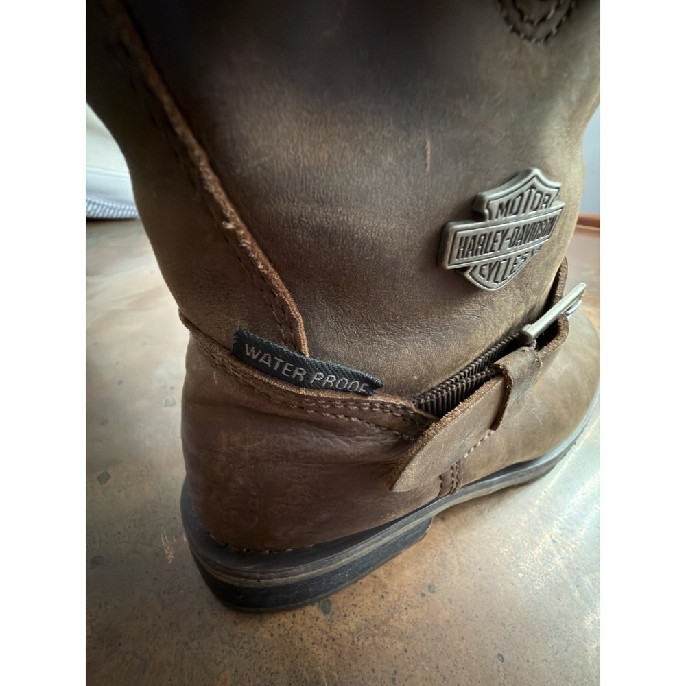 Harley-Davidson Women's Size 9 Brown Leather Waterproof Motorcycle Boots D87158 - Picture 8 of 12
